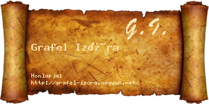 Grafel Izóra névjegykártya